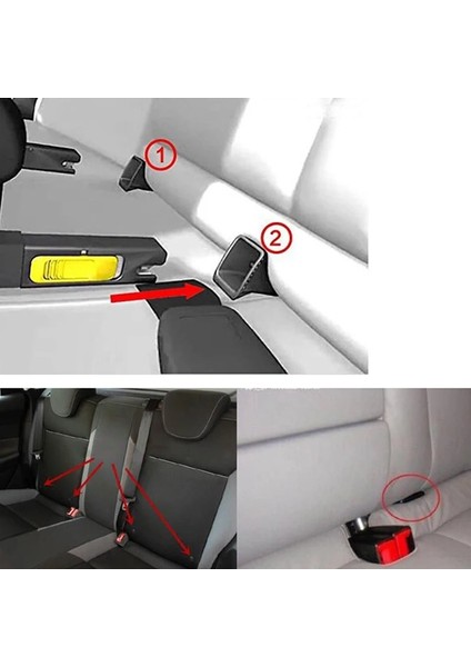 Kırmızı Yeni Mandal Kılavuzu! Binek Araç Çocuk Koltuğu Genel Isofix Arayüzü Kemer Mandalı Kılavuzu (Isofıx) Oto Araba Koltuğu Parçaları (Yurt Dışından) modelleri