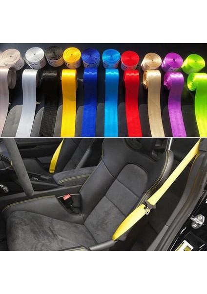Gri Oto 3.6 Metre Güçlendirme Emniyet Kemeri Dokuma Kumaş Araba Yarışı Modifiye Koltuk Emniyet Kemerleri Koşum Askıları Standart Sertifikalı (Yurt Dışından) fiyatları
