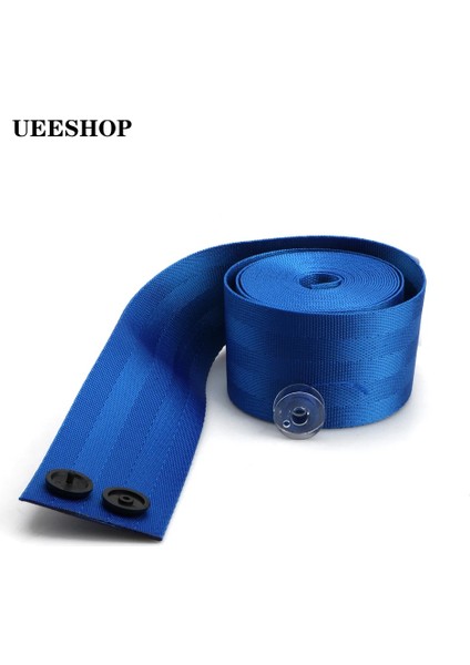 Mavi Ueeshop Uzunluk Araba Emniyet Kemeri Dokuma Mavi Kırmızı Siyah Derin Yeşil Kumaş 4.8 Genişlik Yarış Koltuğu Emniyet Kemerleri Harne Yeni A (Yurt Dışından)