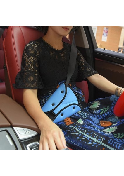 Mavi Araba Koltuğu Emniyet Kemeri Kapağı Sağlam Ayarlanabilir Üçgen Emniyet Emniyet Kemeri Ped Klipleri Bebek Çocuk Koruma Araba-Şekillendirici Araba Ürünleri (Yurt Dışından) modelleri