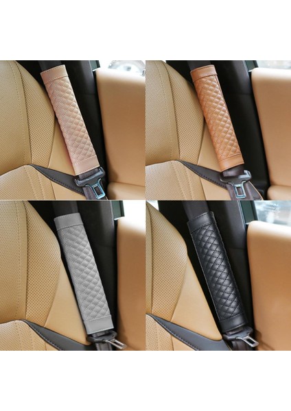 Açık Kahverengi 2 Adet Autocar Gadget Araba Emniyet Emniyet Kemeri Pu Deri Omuz Koruma Pedi Dolgu Otomobil Aksesuarları Kapakları (Yurt Dışından) fiyatları