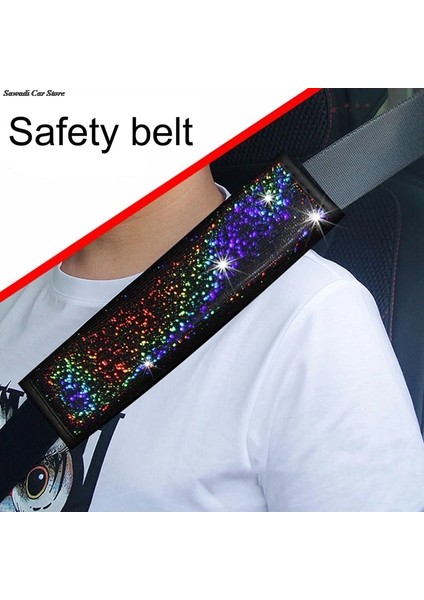 Pkk Yumuşak Emniyet Kemeri Omuz Pedleri Bling Rhinestone Emniyet Kemeri Omuz Korumak Kapak Yastık Renk Rhinestones Dekor Emniyet Kemeri Kapağı (Yurt Dışından) modelleri