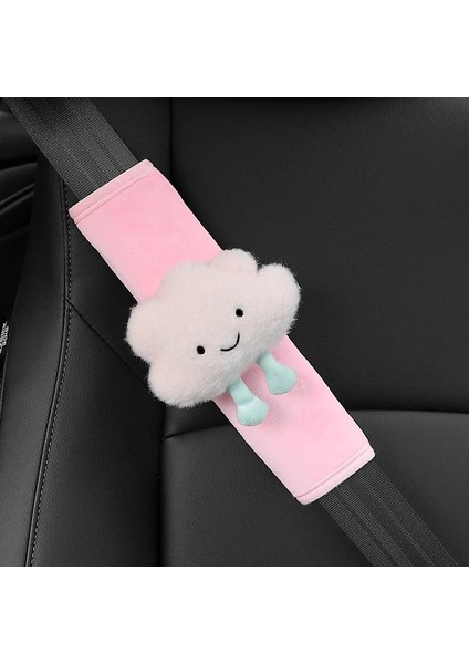 Pembe Araba Styling Emniyet Kemeri Örtüsü Omuz Askısı Koşum Minderi Karikatür Bulut Araba Emniyet Kemeri Omuz Pedi Koruyucu Oto Boyun Desteği (Yurt Dışından) fırsatları