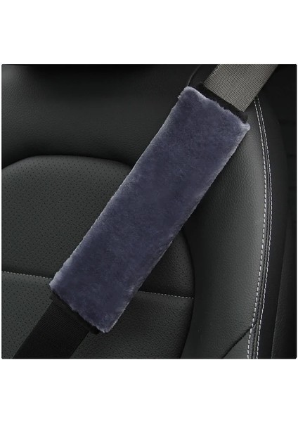 Gri Araba Emniyet Kemeri Örtüsü Taç Kış Peluş Evrensel Oto Emniyet Kemeri Yastık Koruyucu Emniyet Kemerleri Omuz Koruma Kapakları (Yurt Dışından)