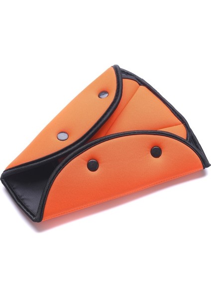 Turuncu Araba Güvenli Emniyet Kemeri Kapağı Yumuşak Ayarlanabilir Çocuk Emniyet Kemeri Fixer Üçgen Çocuk Boyun Koruma Kemerleri Için Anti-Çıkıntı (Yurt Dışından)