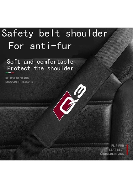 Q3 1 Adet Araba Emniyet Kemeri Süs Peluş Deri Anti-Kürk Emniyet Kemeri Omuz Koruyucusu Audi A3A4A5A6A7A8Q3Q5Q7Q8 Oto Aksesuarları (Yurt Dışından) indirimleri