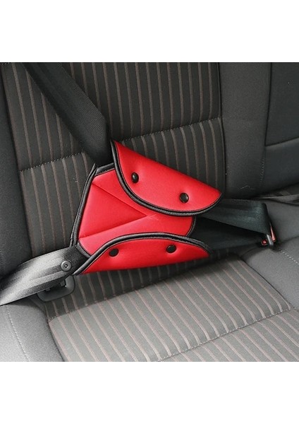 Kırmızı Evrensel Araba Güvenli Emniyet Kemeri Kapağı Yumuşak Ayarlanabilir Üçgen Emniyet Emniyet Kemeri Pad Klipleri Bebek Çocuk Kemerleri Için Koruma (Yurt Dışından)