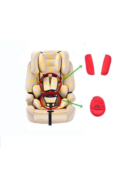 Siyah Yüksek Li Araba Çocuk Emniyet Kemeri Omuz Koruyucu Bebek Arabası Sepet Koruma Kasık Emniyet Kemeri Kapağı ile (Yurt Dışından) fiyatları