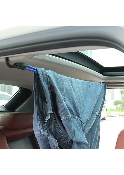 Siyah 1.5 M Araba Araç Bagaj Halatı Ayarlanabilir Streç Elastik Çamaşır Germe Kemerleri Manto Askısı Iç Aksesuarlar (Yurt Dışından) fırsatları