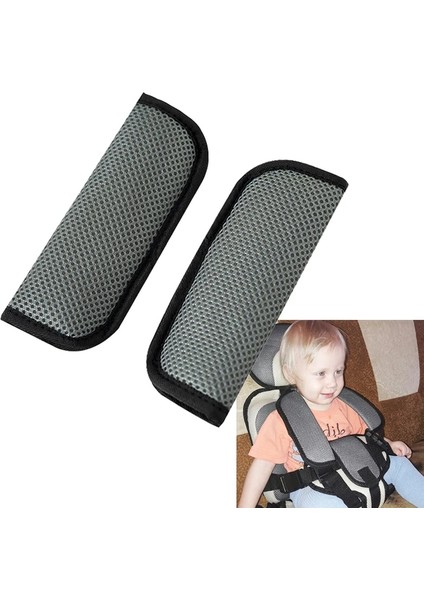 Gri Ar Bebek Çocuk Emniyet Kemeri Omuz Kapak Koruyucu Bebek Arabası Koruma Kasık Emniyet Kemeri Kapak Araba Styling (Yurt Dışından) fırsatları