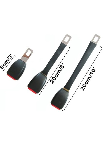 20CM B Tipi E24 3' 8' 10' Sert Araba Emniyet Kemeri Uzatma Oto Kemerleri Arabalar Için Genişletici Koltuk Bölmesi Klip Genişleticiler - Blackbeigegray (Yurt Dışından) fırsatları