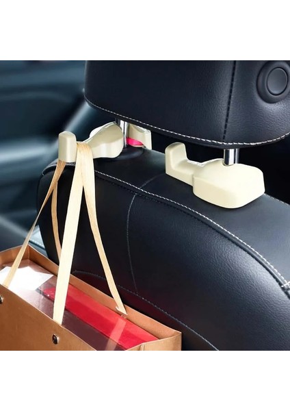Bej 2 Adet Ar Skoda Octavia Fabia Rapid Superb Yeti Roomster Için Koltuk Kancası Tutucu Askı (Yurt Dışından)