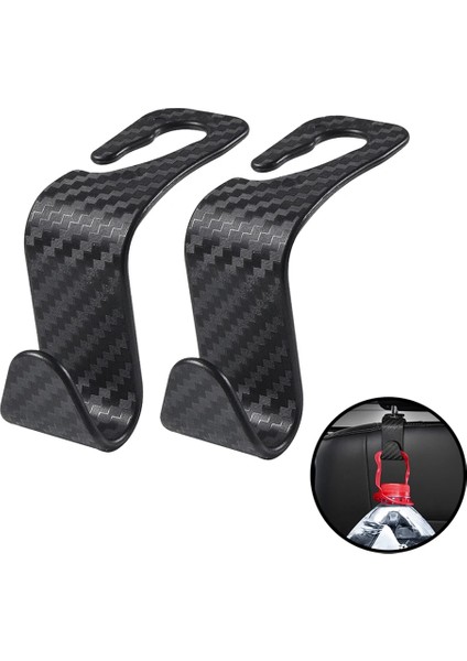 Ar Koltuk Kancası 15KG Rulman Arka Koltuk Kancası Kafalık Askı Depolama Organizatör Askı Depolama Kancası Karbon Fiber (Yurt Dışından)