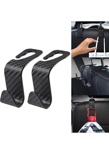 Ar Koltuk Kancası 15KG Rulman Arka Koltuk Kancası Kafalık Askı Depolama Organizatör Askı Depolama Kancası Karbon Fiber (Yurt Dışından) fiyatları