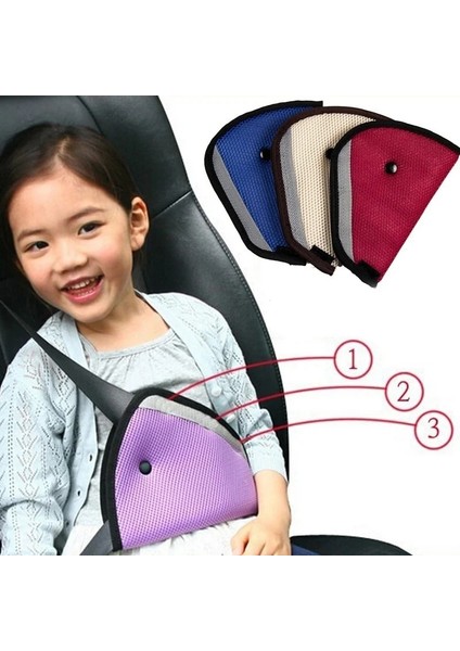 Mavi Araba Çocuklar Fit Emniyet Kemeri Ayarlayıcı Üçgen Cihaz Nefes Alabilir Çocuk Boyun Koruma Oto Bebek Çocuk Emniyet Kemeri Kapağı (Yurt Dışından) fiyatları