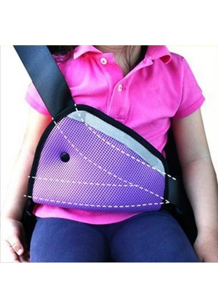 Mavi Araba Çocuklar Fit Emniyet Kemeri Ayarlayıcı Üçgen Cihaz Nefes Alabilir Çocuk Boyun Koruma Oto Bebek Çocuk Emniyet Kemeri Kapağı (Yurt Dışından) fırsatları