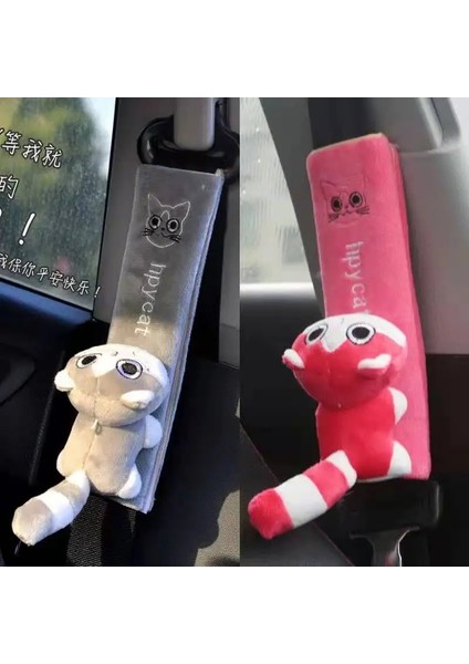 Gri Kedi Ördek Araba Emniyet Kemeri Örtüsü Omuz Askısı Koşum Minderi Hayvan Karikatür Araba Styling Emniyet Kemeri Koruyucusu Oto Boyun Desteği Yastığı (Yurt Dışından) fiyatları