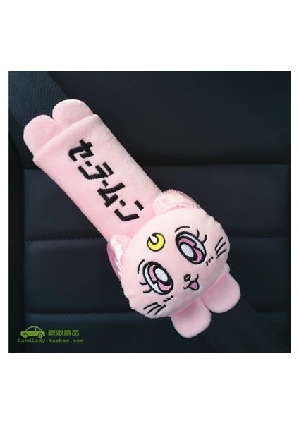 1 Kemer Pembe Tarzı Peluş Kitty Araba Yastıkları Luna Kedi Koltuk Boyun Desteği Araba Kafalık Yastığı Oto Boyun Dayanağı Yastığı Iç Araba Aksesuarları (Yurt Dışından)