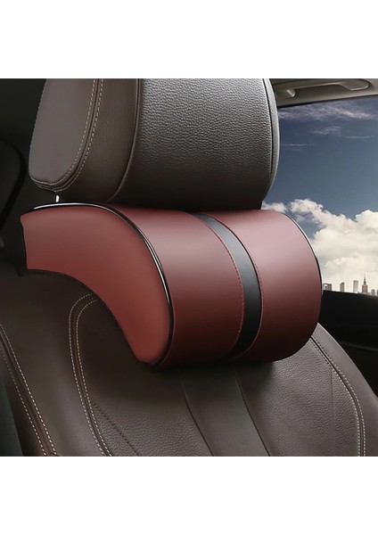 Şarap Kırmızısı Tarzı Araba Boyun Yastığı Ayarlanabilir Bellek Pamuklu Araba Kafalık Boyun Dayanağı Koruma Koltuk Minderi Yastık Araba Iç Aksesuarları (Yurt Dışından)