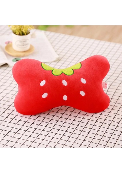 Çilek Tarzı Jınserta Araba Boyun Yastık Karikatür Sevimli Hayvan Seyahat Yastık Araba Koltuğu Minderi Örtüsü Boyun Desteği Kafalık Iç Aksesuarları (Yurt Dışından)