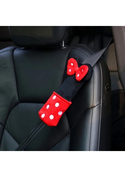 Kırmızı Sevimli Karikatür Araba Emniyet Kemeri Kapağı Kadınlar Için Çocuk Bebek Isofix Omuz Pedi Koruma Peluş Dolgu Araba Aksesuarları (Yurt Dışından) fiyatları