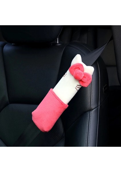 Kırmızı Sevimli Karikatür Araba Emniyet Kemeri Kapağı Kadınlar Için Çocuk Bebek Isofix Omuz Pedi Koruma Peluş Dolgu Araba Aksesuarları (Yurt Dışından) indirimleri