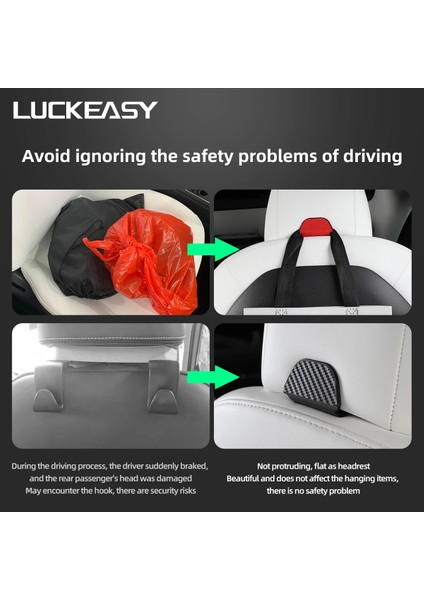 MY-GA98GMR Luckeasy Tesla Model 3 Model Y Araba Koltuğu Kanca Depolama Taşınabilir Iç Oto Aksesuarları Model3 Asılı Kanca (Yurt Dışından) fırsatları