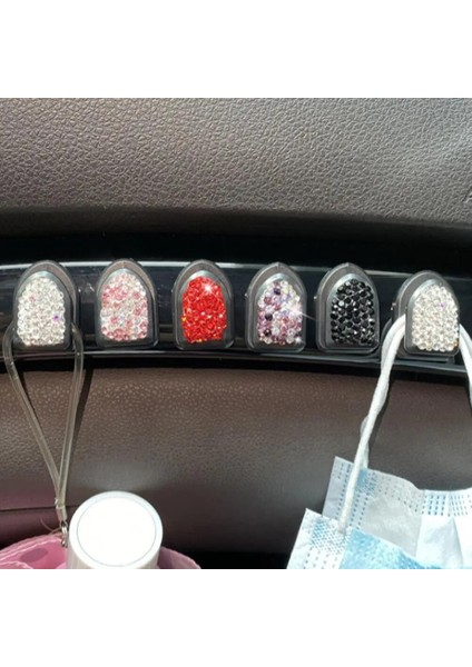 Mor Yapışkanlı Kanca Punch-Free Parlak Düzenli Tutmak Rhinestone Gömülü Kablo Düzenleyici Araba Askısı Anahtarlar Için Araba Kancası (Yurt Dışından) fırsatları