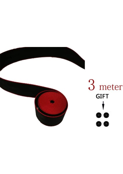 3 Metre Siyah-Kırmızı Araba Emniyet Kemeri Dokuma Evrensel Araba Kişiselleştirilmiş Modifikasyon Emniyet Kemeri Dokuma Araba Aksesuarları (Yurt Dışından)