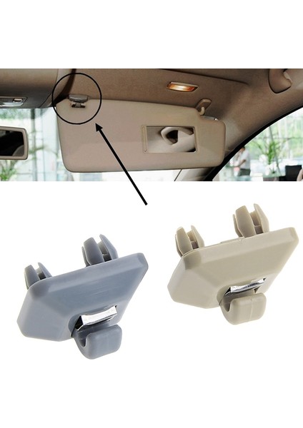 Gri 8u 8e Audi Için Plastik Gri Güneşlik Klipsli Kanca Tutucu (Yurt Dışından) modelleri