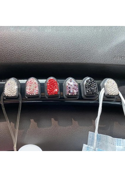 Pembe Yapışkanlı Kanca Punch-Free Parlak Düzenli Tutmak Rhinestone Gömülü Kablo Düzenleyici Araba Askısı Anahtarlar Için Araba Kancası (Yurt Dışından) fiyatları