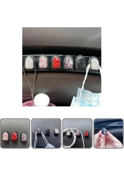 Siyah Yapışkanlı Kanca Punch-Free Parlak Düzenli Tutmak Rhinestone Gömülü Kablo Düzenleyici Araba Askısı Anahtarlar Için Araba Kancası (Yurt Dışından) fiyatları