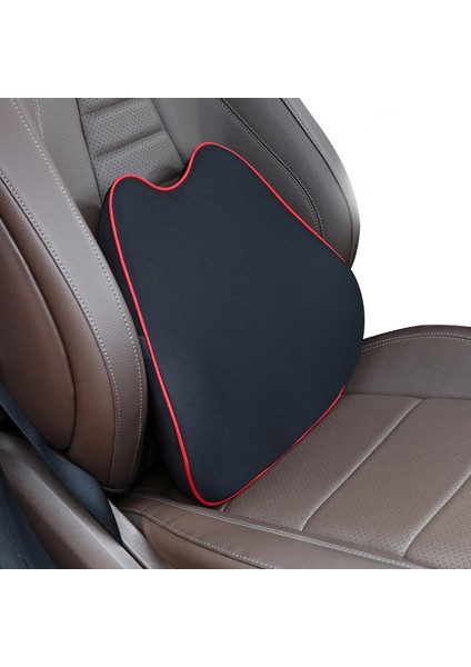 Siyah Kırmızı Yastık Stili Araba Kafalık Kafa Koltuk Minderi Boyun Yastık Dinlenme Hafızalı Köpük Pamuklu Kapak Oto Seyahat Desteği Için Kumaş Yumuşak Sandalye (Yurt Dışından)