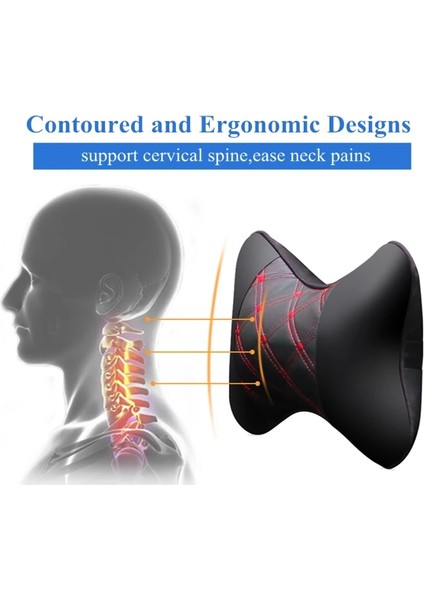 1 Parça Tarzı Her Iki Yan Pu Deri Araba Boyun Yastığı Nefes Alabilir Evrensel Araba Koltuğu Baş Boyun Desteği Yastığı Kafalık Oto Iç Aksesuarları (Yurt Dışından)
