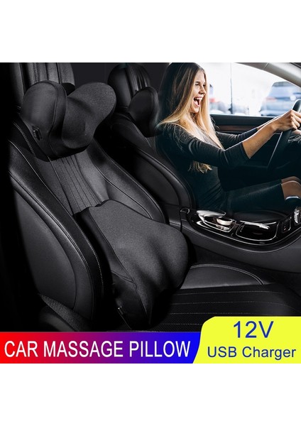 Masaj-Siyah-Yastık Tarzı Araba Boyun Masaj Yastığı Bel Desteği Yastığı Oto Koltuk Güvenliği Relax Baş Bel Desteği Elektrikli Araba Kafalık Sırt Yastığı (Yurt Dışından) fiyatları