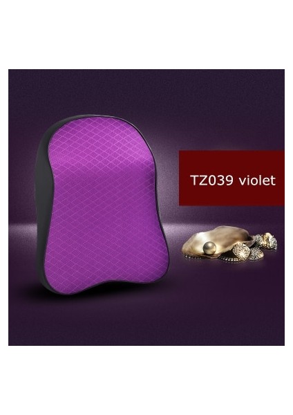 TZ039 Menekşe 1 Adet Stil 1 Adet Bellek Köpük Sevimli Araba Koltuğu Kafalık Yastık Boyun Dinlenme Için Katı Bel Sırt Desteği Yastık Seti Yastıklar Oto Aksesuarları (Yurt Dışından)