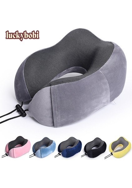 Gri Tarzı Araba U Şekilli Battaniyeler Boyun Yastıkları Yumuşak Yavaş Ribaund Uzay Seyahat Yastığı Katı Boyun Servikal Sağlık Yatakları (Yurt Dışından) fiyatları