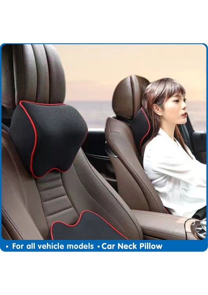 Koltuk Başlığı Siyah Kırmızı Stili Araba Boyun Baş Desteği Yastık Minder Araba Koltuğu Baş Desteği Boyun Koruyucu Otomobiller Koltuk Boyun Restauto Aksesuarları Hafıza Pamuk (Yurt Dışından) fiyatları