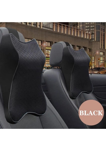 Siyah B Stili 2 Boyutlu Araba Boyun Yastığı 3D Battaniyeler Baş Desteği Ayarlanabilir Otomatik Kafalık Yastığı Seyahat Boyun Yastığı Destek Tutacağı Koltuk Yastığı (Yurt Dışından)