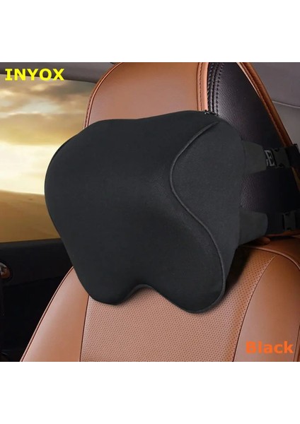 L2D-KOYU Gri Stili L2D Araba Kafalık Kafa Koltuk Minderi Boyun Yastık Dinlenme Bellek Köpük Pamuk Kapak Oto Seyahat Desteği Için Kumaş Yumuşak Sandalye Örgü Ev (Yurt Dışından) modelleri