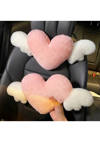 Kafalık Stili Jınserta Kalp Şeklinde Araba Kafalık Peluş Aşk Boyun Yastık Koltuk Arka Yastık Bel Desteği Yastığı Evrensel Araba Aksesuarları (Yurt Dışından) fırsatları