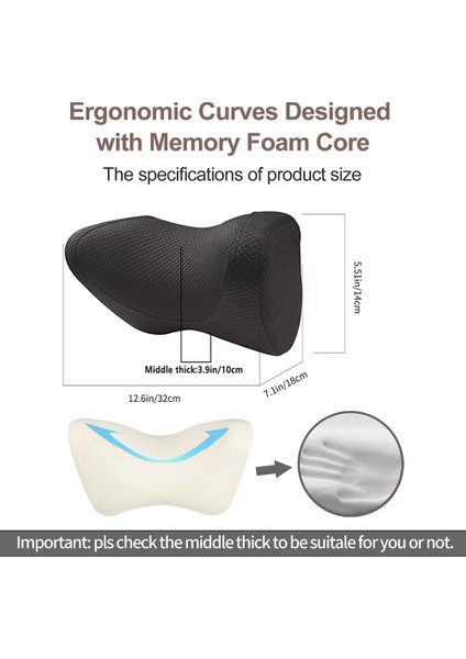 Lacivert Tarzı %100 Hafızalı Köpüklü Araba Boyun Yastığı, Çok Sürüşlü Rahat Koltuk Başlık Minderi Desteği, Otomotiv Aksesuarları(1 Paket) (Yurt Dışından) indirimleri