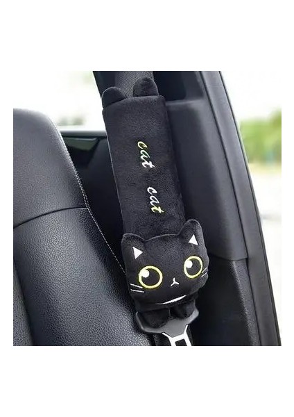 1 Adet Emniyet Kemeri Kapağı Stili Sevimli Kedi Araba Boyun Yastık Karikatür Kedi Kafa Araba Kafalık Seyahat Minderi Kedi Emniyet Kemeri Omuz Pedleri Dikiz Aynası Kapağı Kapakları (Yurt Dışından)