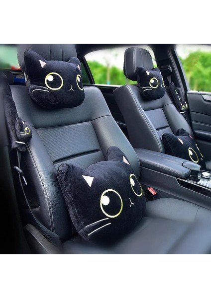 1 Adet Emniyet Kemeri Kapağı Stili Sevimli Kedi Araba Boyun Yastık Karikatür Kedi Kafa Araba Kafalık Seyahat Minderi Kedi Emniyet Kemeri Omuz Pedleri Dikiz Aynası Kapağı Kapakları (Yurt Dışından) modelleri