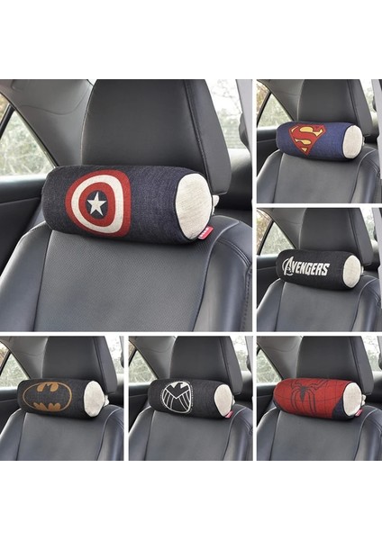Mavi Stil Karikatür Süper Kahraman Araba Koltuk Kafalıkları Boyun Için Yastık Otomobil Yastıkları Altında Yastık Seti Oto Aksesuarları (Yurt Dışından) fiyatları