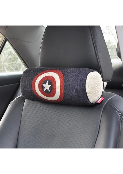 Mavi Stil Karikatür Süper Kahraman Araba Koltuk Kafalıkları Boyun Için Yastık Otomobil Yastıkları Altında Yastık Seti Oto Aksesuarları (Yurt Dışından) fırsatları