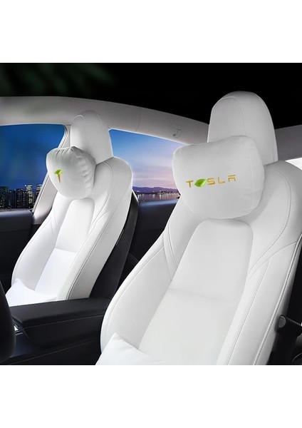 Kafalık-Pk2 Stili Tesla Model 3 Için Kcooso Yumuşak Kafalık Süet Boyun Yastık Model Y Için Bel Yastığı Araba Aksesuarları Relax (Yurt Dışından)