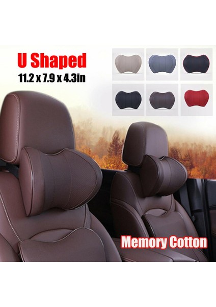 Gri Tarzı Satış Uzay Bellek Pamuklu Araba Kafalık U Şekilli Boyun Yastığı Oto Araç Dinlenme Yastığı Dokunmatik Rahat Yumuşak Nefes Alabilir Csv (Yurt Dışından) fiyatları