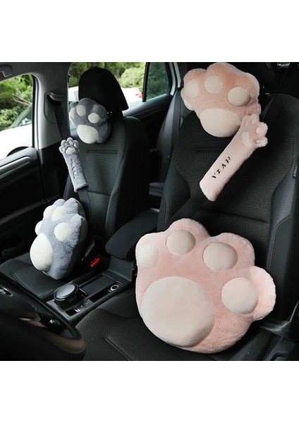 Gri-Bel Tarzı Sevimli Kedi Tırmığı Araba Yastık Kafalık Boyun Yastık Koltuk Sırt Desteği Seyahat Yastık Masaj Yorgunluğu Rahatlatmak Için Evrensel (Yurt Dışından) fiyatları