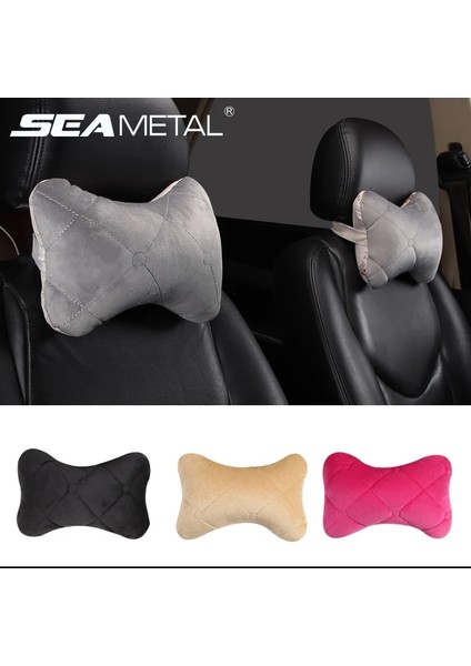 Yastık 2 Adet Siyah Stil Yeni Araba Boyun Yastıkları Hem Yan Ipek Pamuklu Tek Kafalık Yastığı Çoğu Araba Için Fit Dolu Fiber Araba Kafa Dinlenme Yastığı (Yurt Dışından) fiyatları